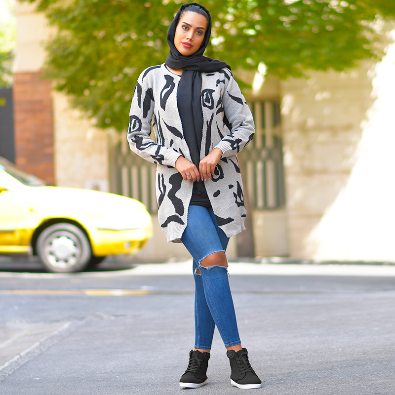 مانتو بافت دخترانه مدل AZIN