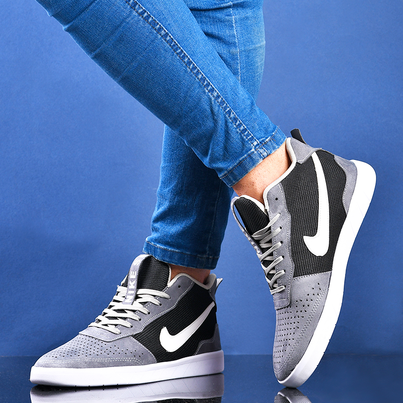 کفش مردانه Nike طوسی مشکی مدل Biks