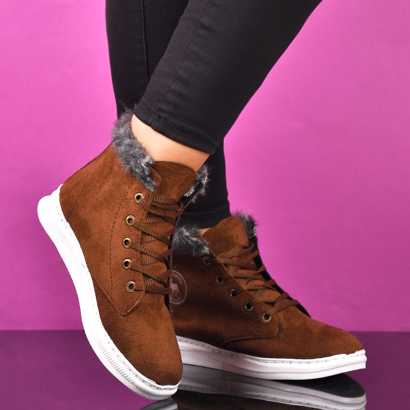 نیم بوت دخترانه قهوه ای مدل Kety