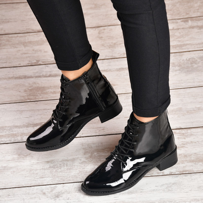 نيم بوت ورني دخترانه مدل Atene