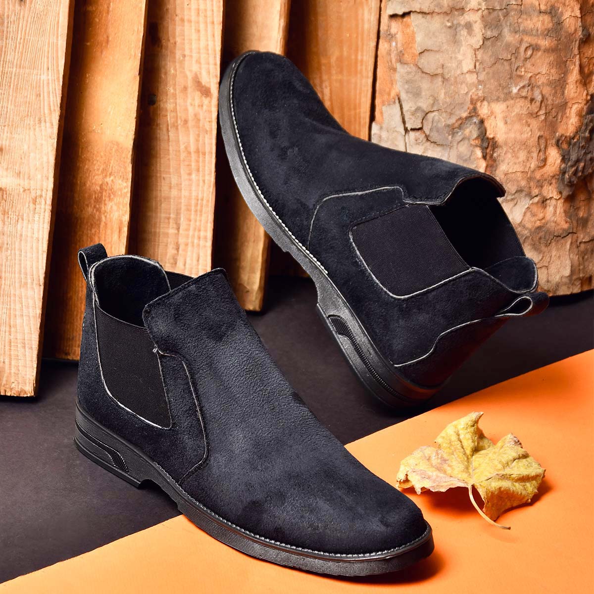 کفش ساقدار مشکی مردانه مدل Alvand