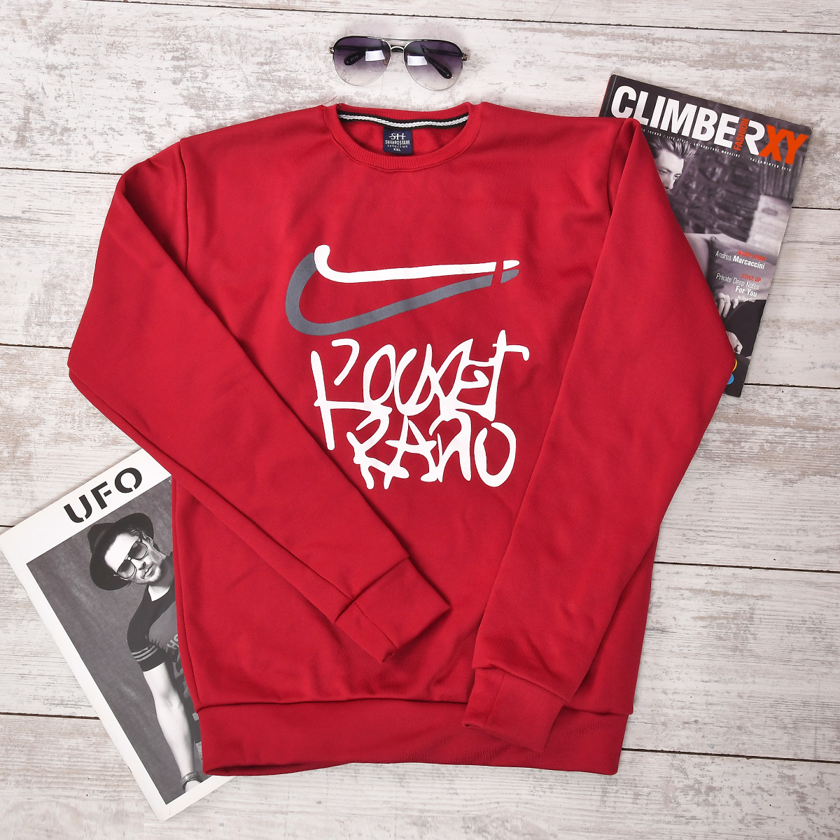 پلیور تو کرکی قرمز مردانه مدلRARO