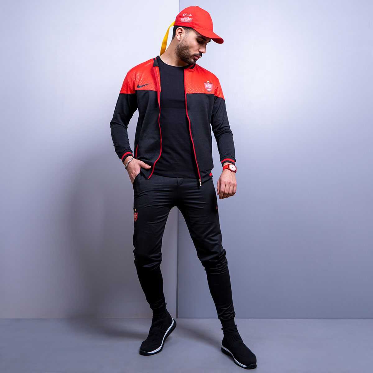 ست سوئیشرت شلوار پرسپولیس مردانه مدلRader