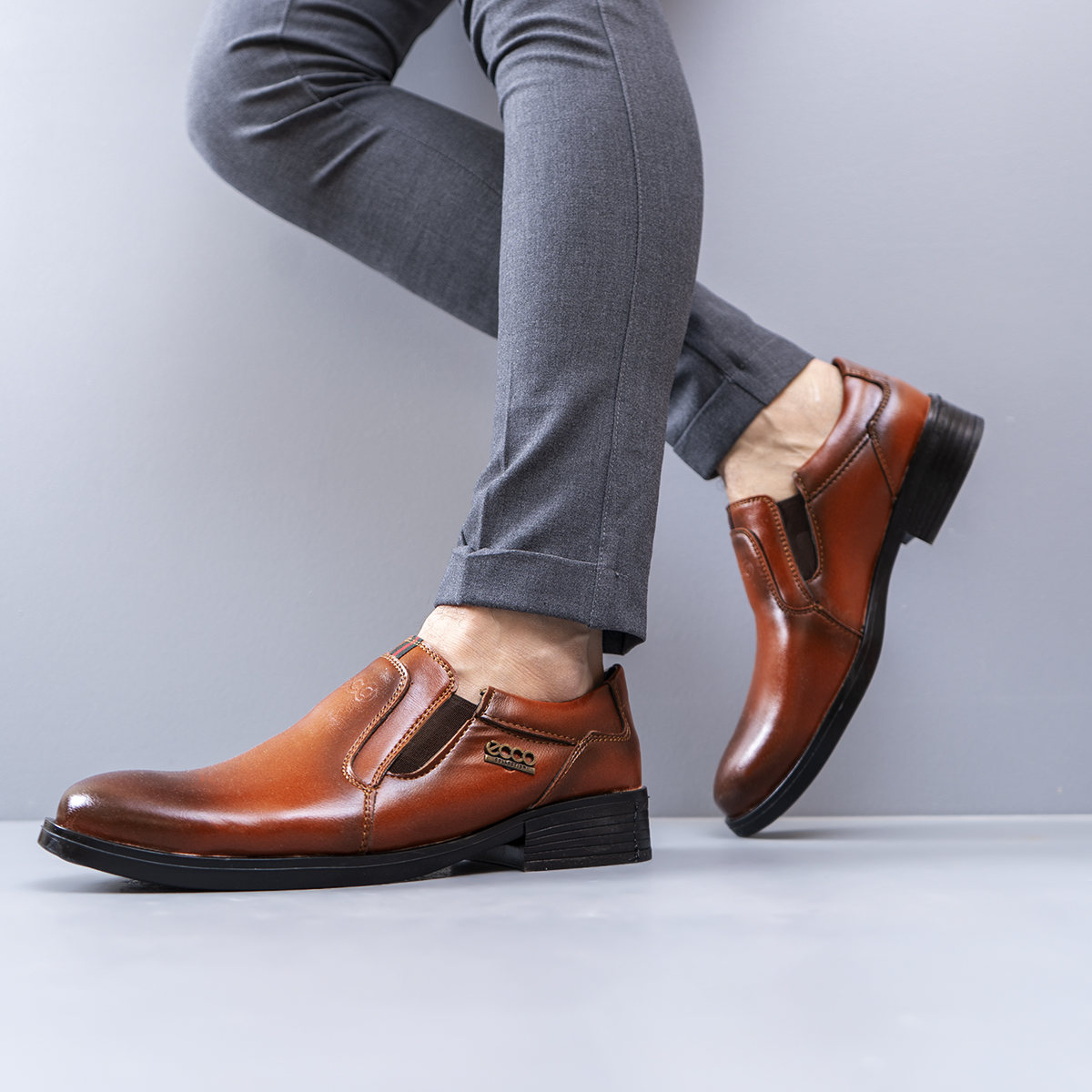 کفش ecco مردانه قهوه ای مدل Rowan