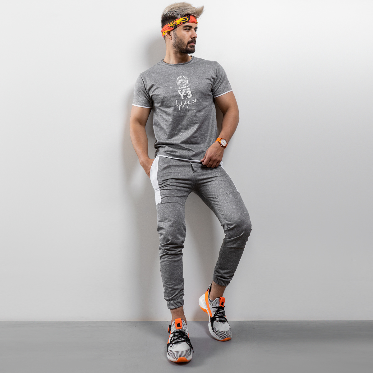 ست تيشرت و شلوار مردانه y-3 مدل gary