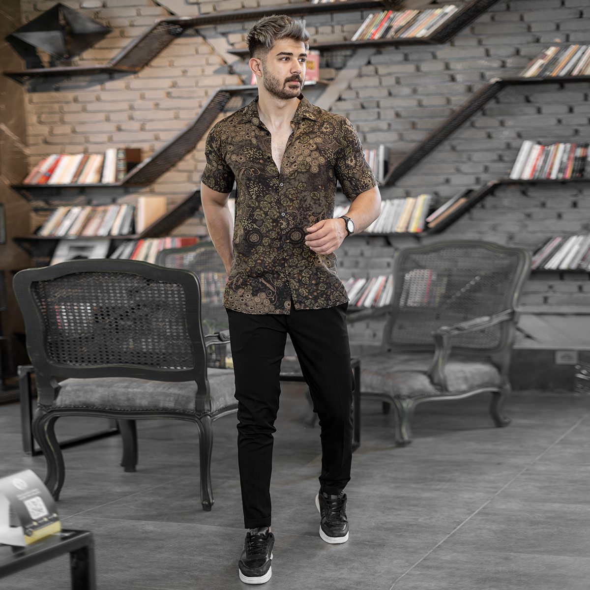 پيراهن هاوايي مردانه مدل Stefan