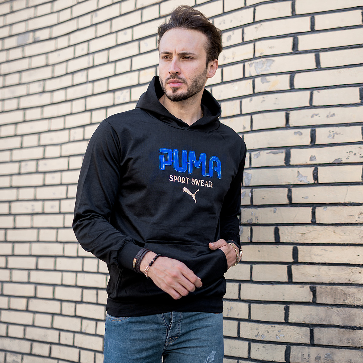 هودی کلاه دار مردانه پوما مدل BABER