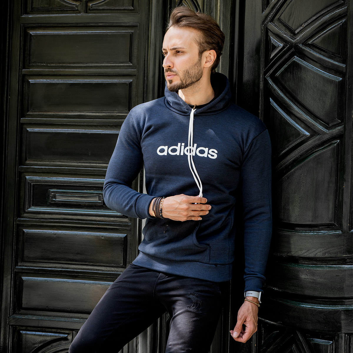 هودی کلاه دار طرح Adidas مردانه مدل james