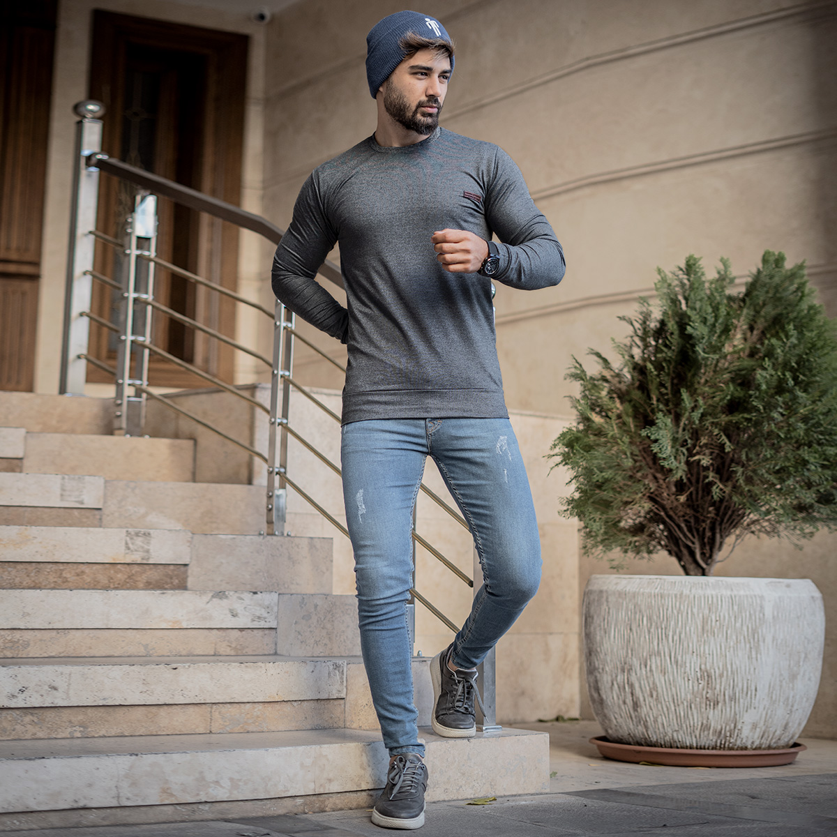 دورس مردانه طوسی تیره مدل Artin