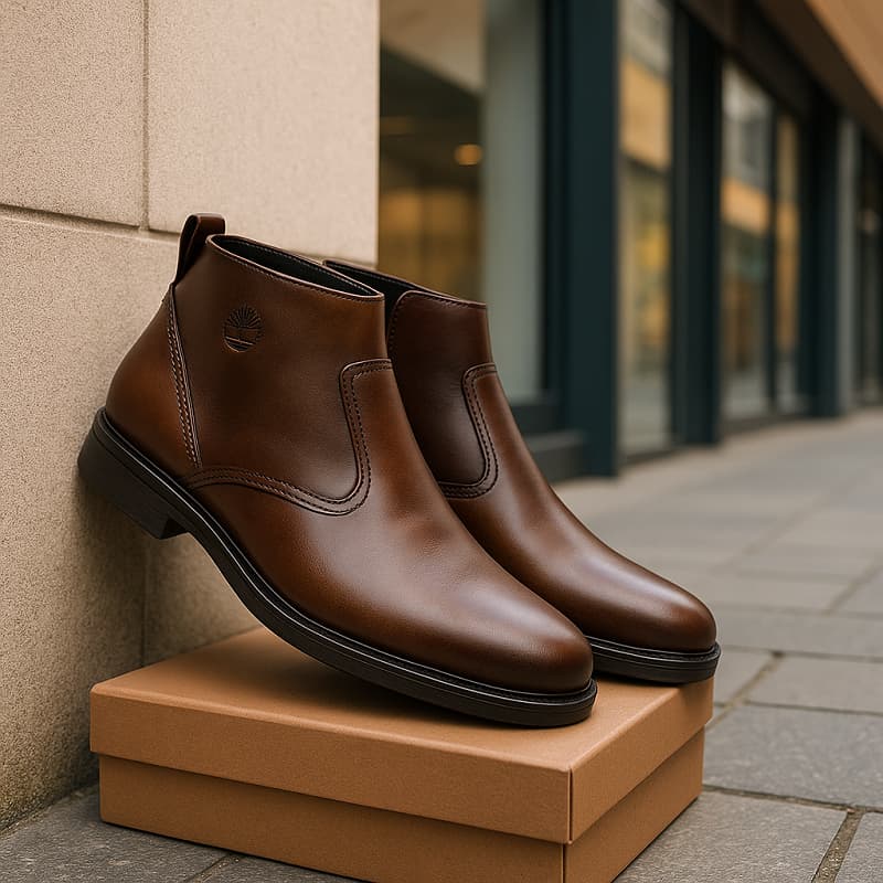 نیم بوت مردانه قهوه ای مدل Rad