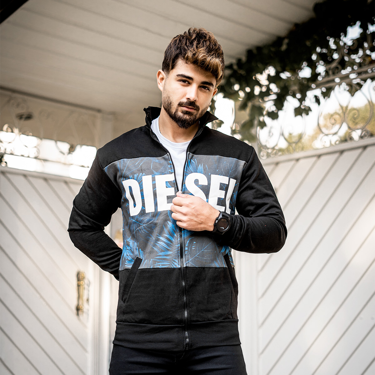 سوییشرت دیزل آبی مردانه مدل morio