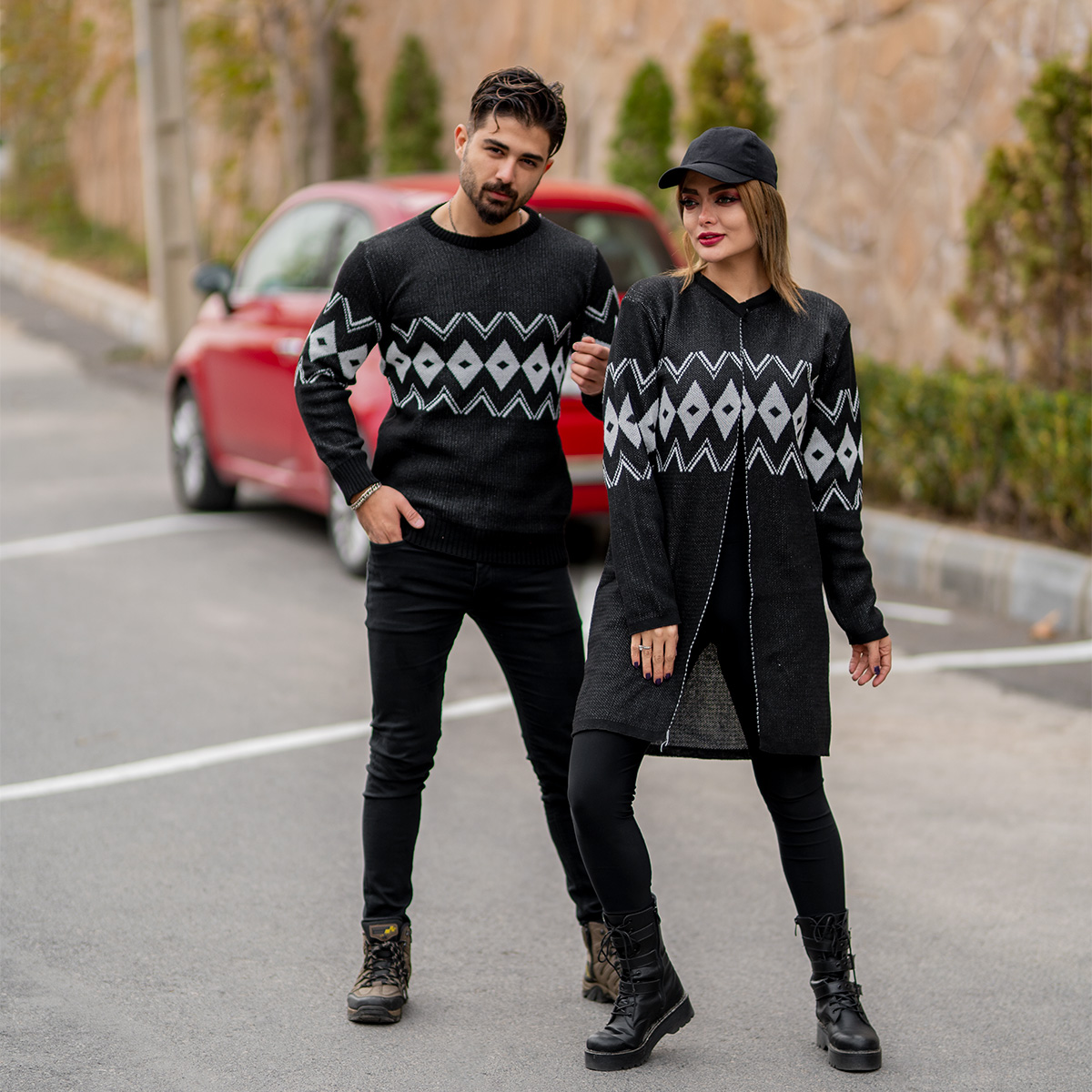 ست بافت مشکی مدل Barino