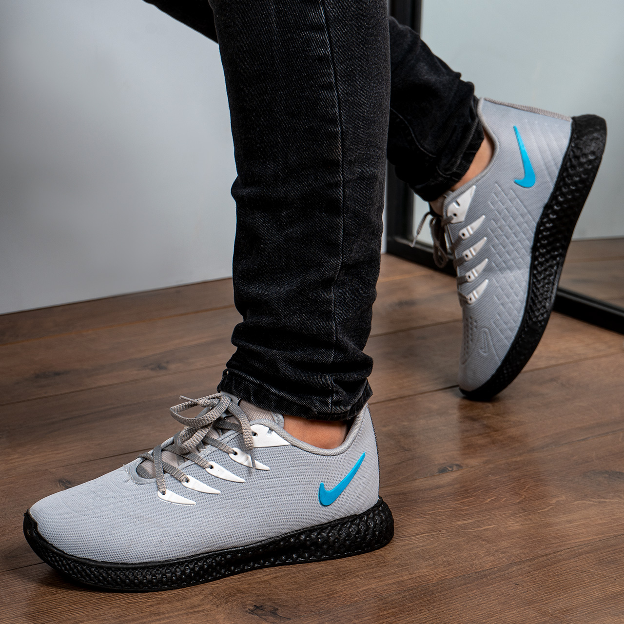 کفش مردانه نایک طوسی (T) مدل garin