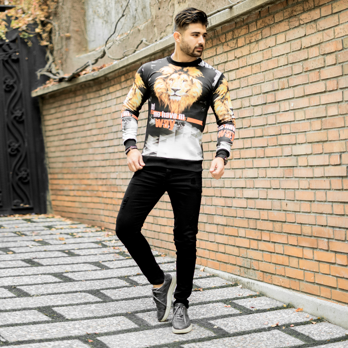 دورس مردانه طرح شیر مشکی مدل kasra