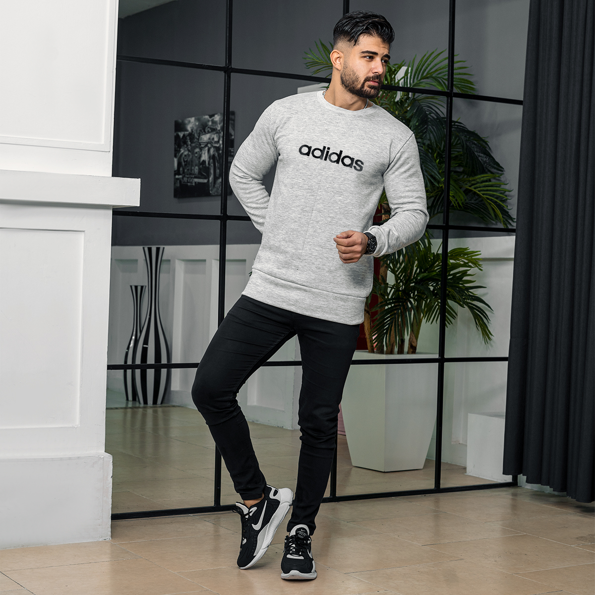 دورس آدیداس مردانه طوسی مدل Reza