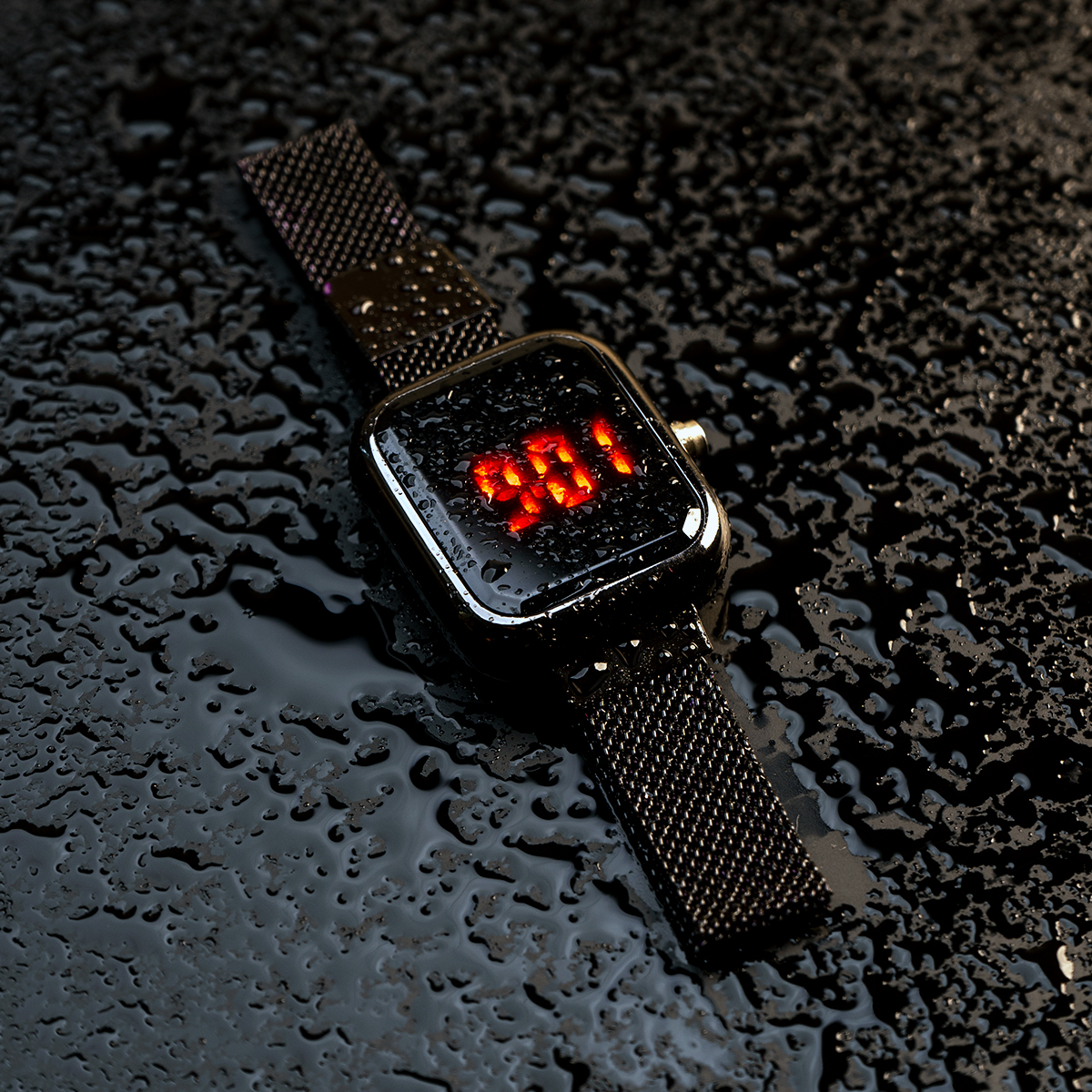 ساعت LED مشکی مدل ZX500