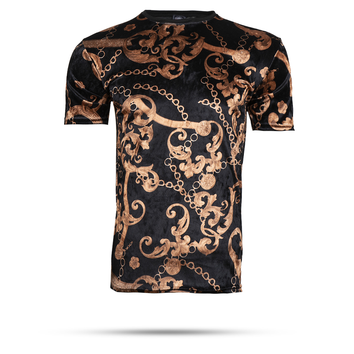 تیشرت مخمل مردانه طرح زنجیر مدلTomas