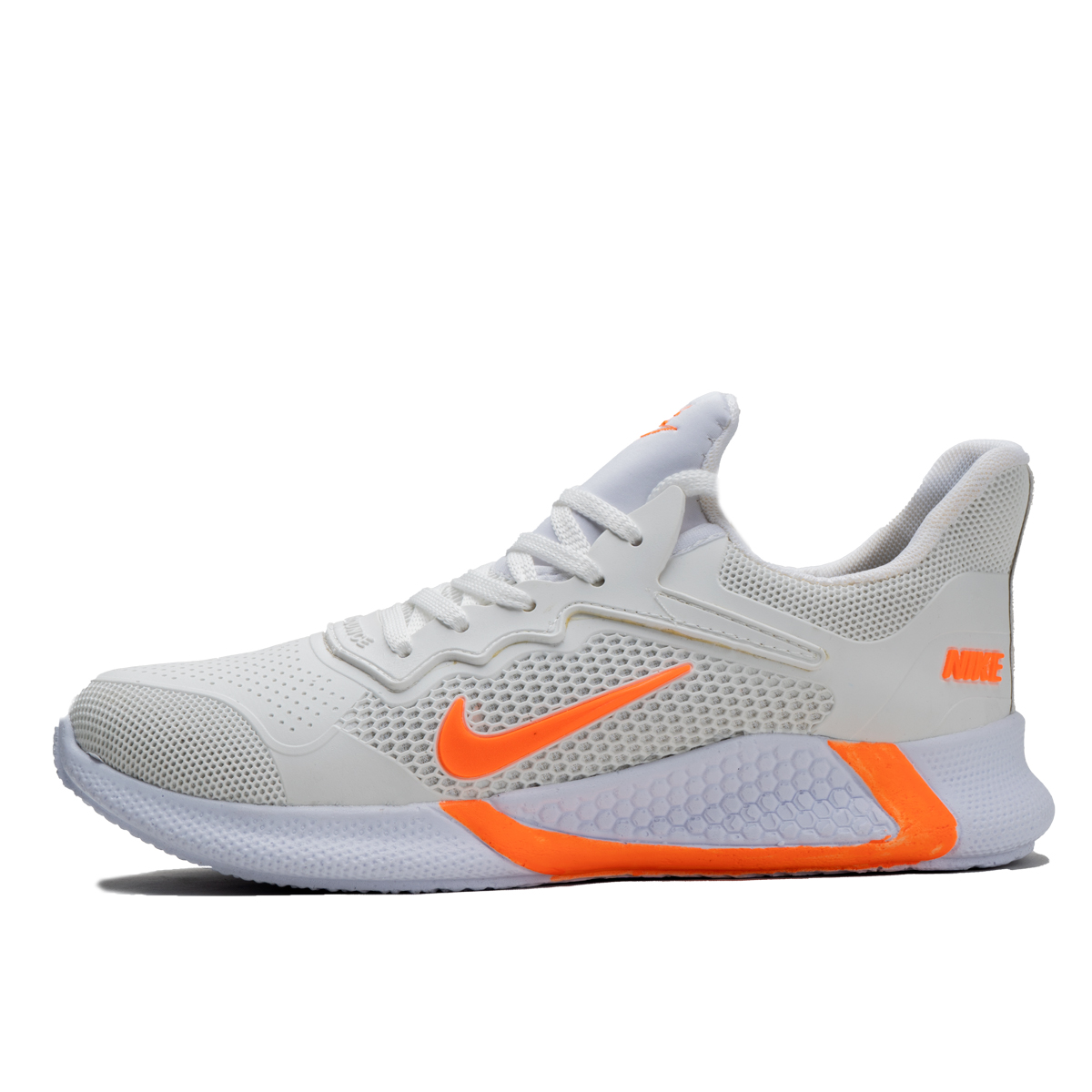 کفش ورزشی نایک مردانه سفید نارنجی مدل Alpha