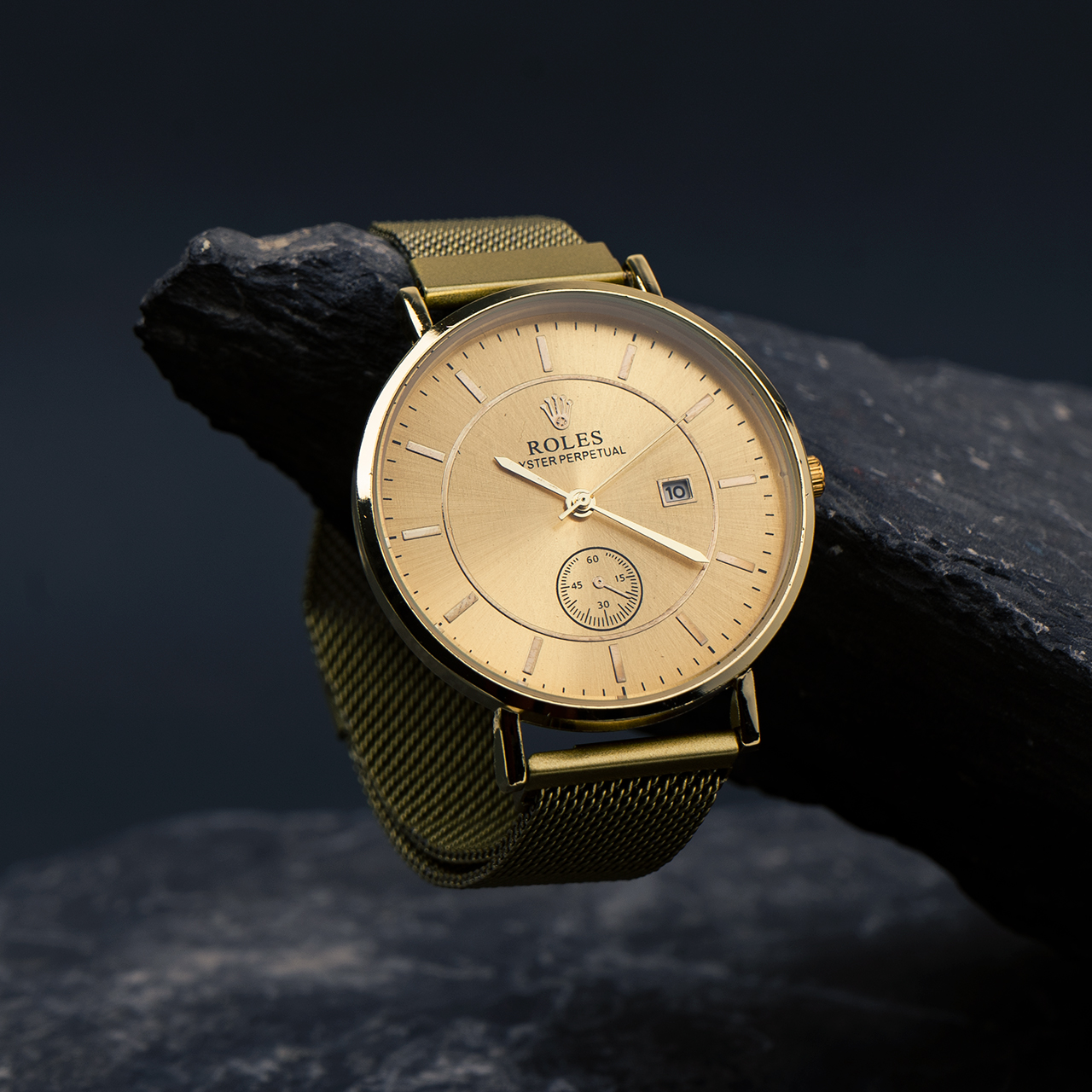 ساعت طرح رولکس طلایی مدل Bavan