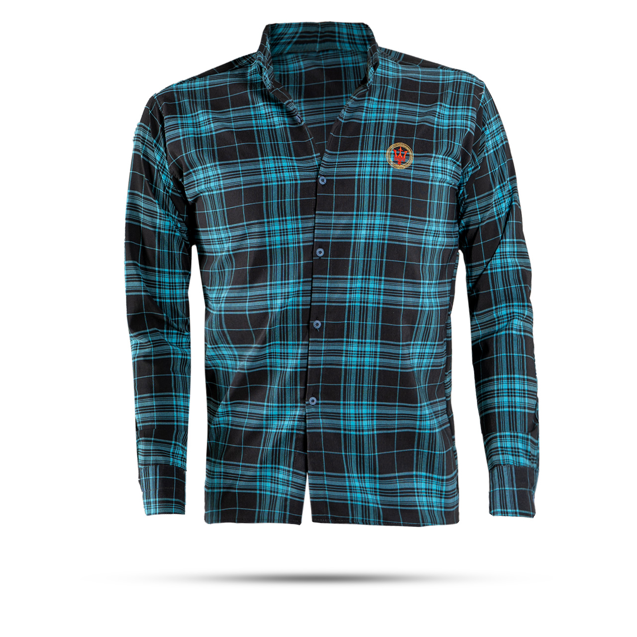 پیراهن چهارخونه سبز مردانه مدل Eyva