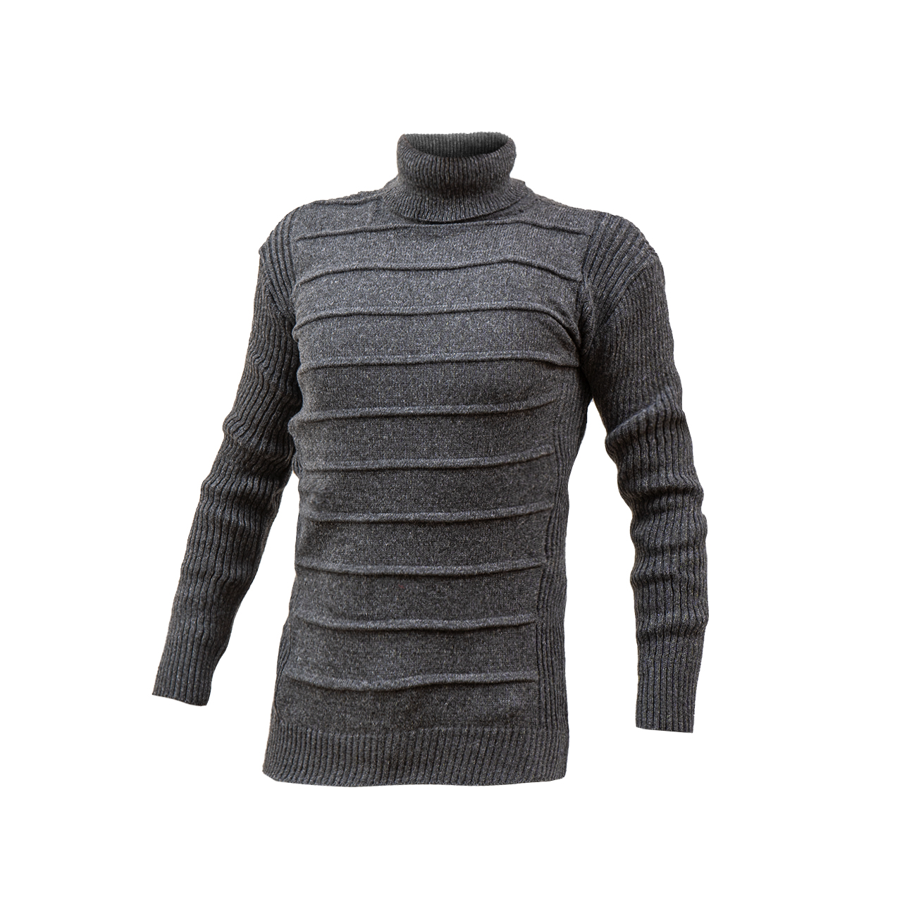 پلیوریقه اسکی طوسی تیره طرح کرکره ای مردانه مدلR10