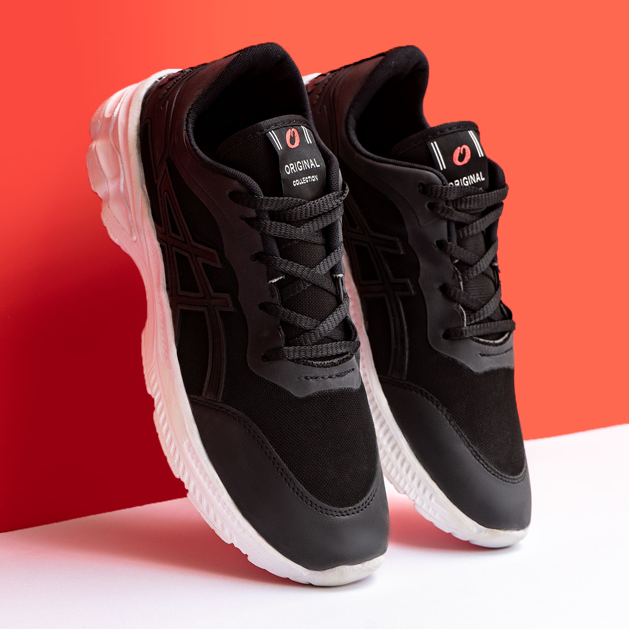 کفش ورزشی مشکی زیره سفید مردانه مدل Rail