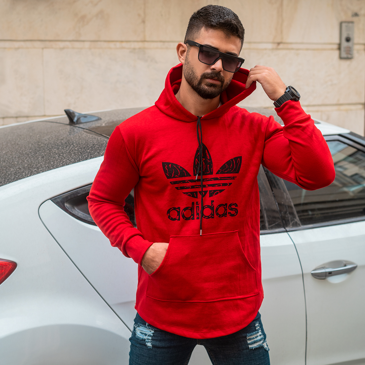 هودی Adidas مردانه قرمزمدلQs