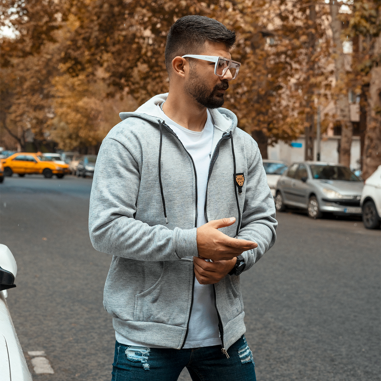 سوییشرت طوسی روشن Sport مردانه مدل T63