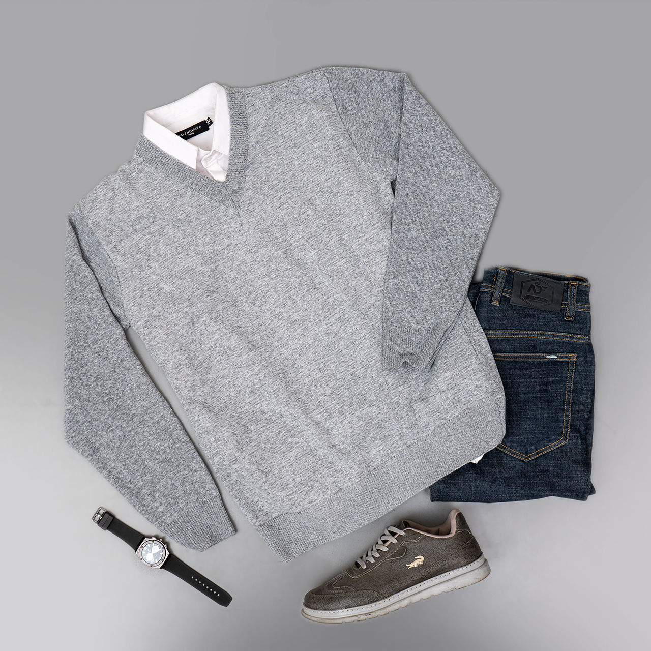 بافت مردانه طوسی روشن مدل Sorosh