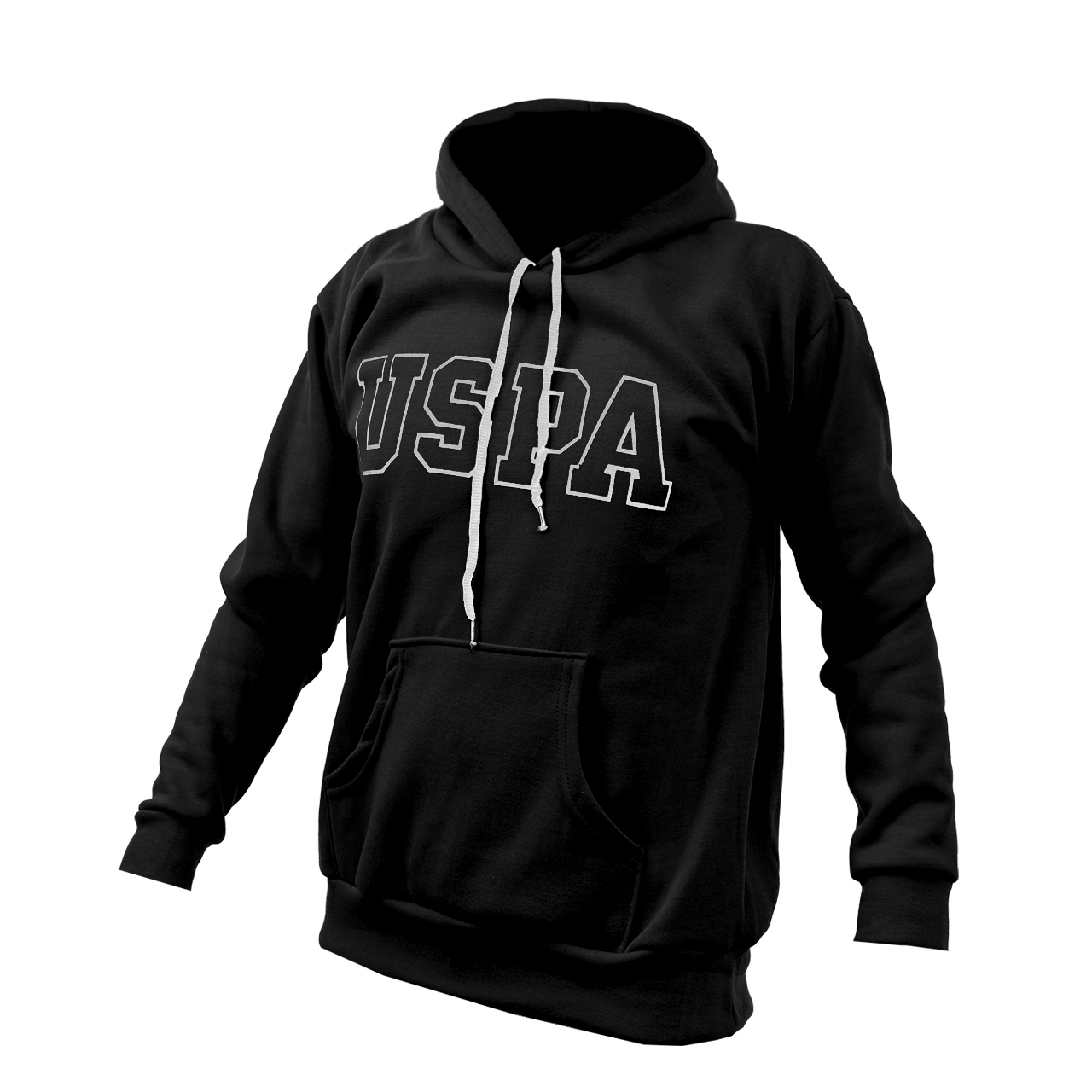 هودی مردانه USPA مشکی مدل Sarmad