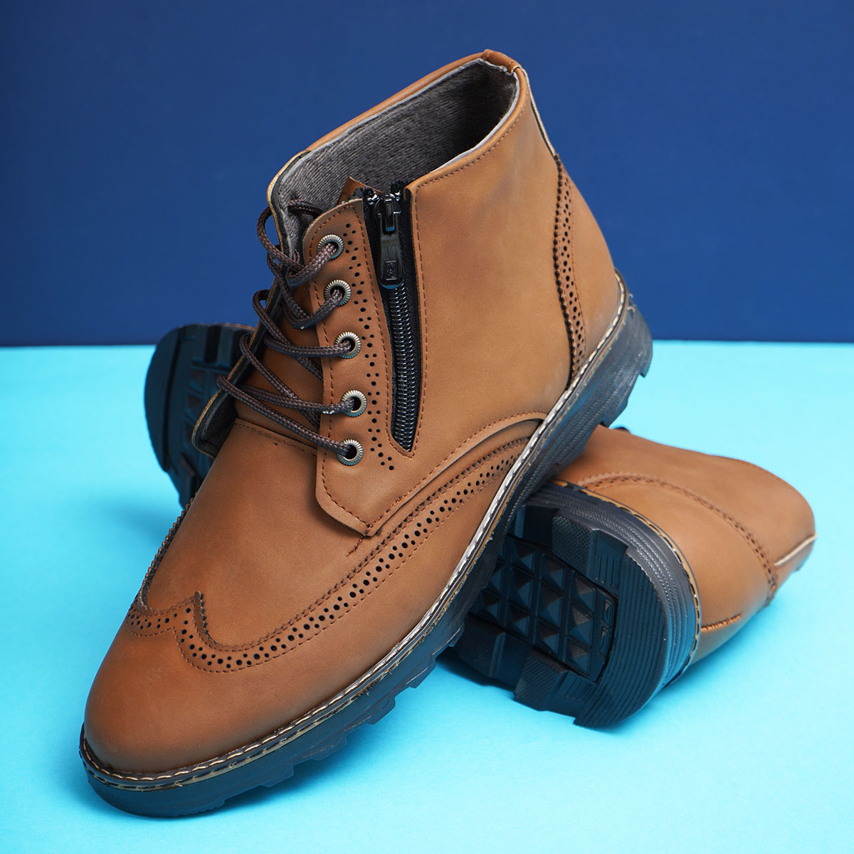 نیم بوت مردانه قهوه ای مدل Hirbod