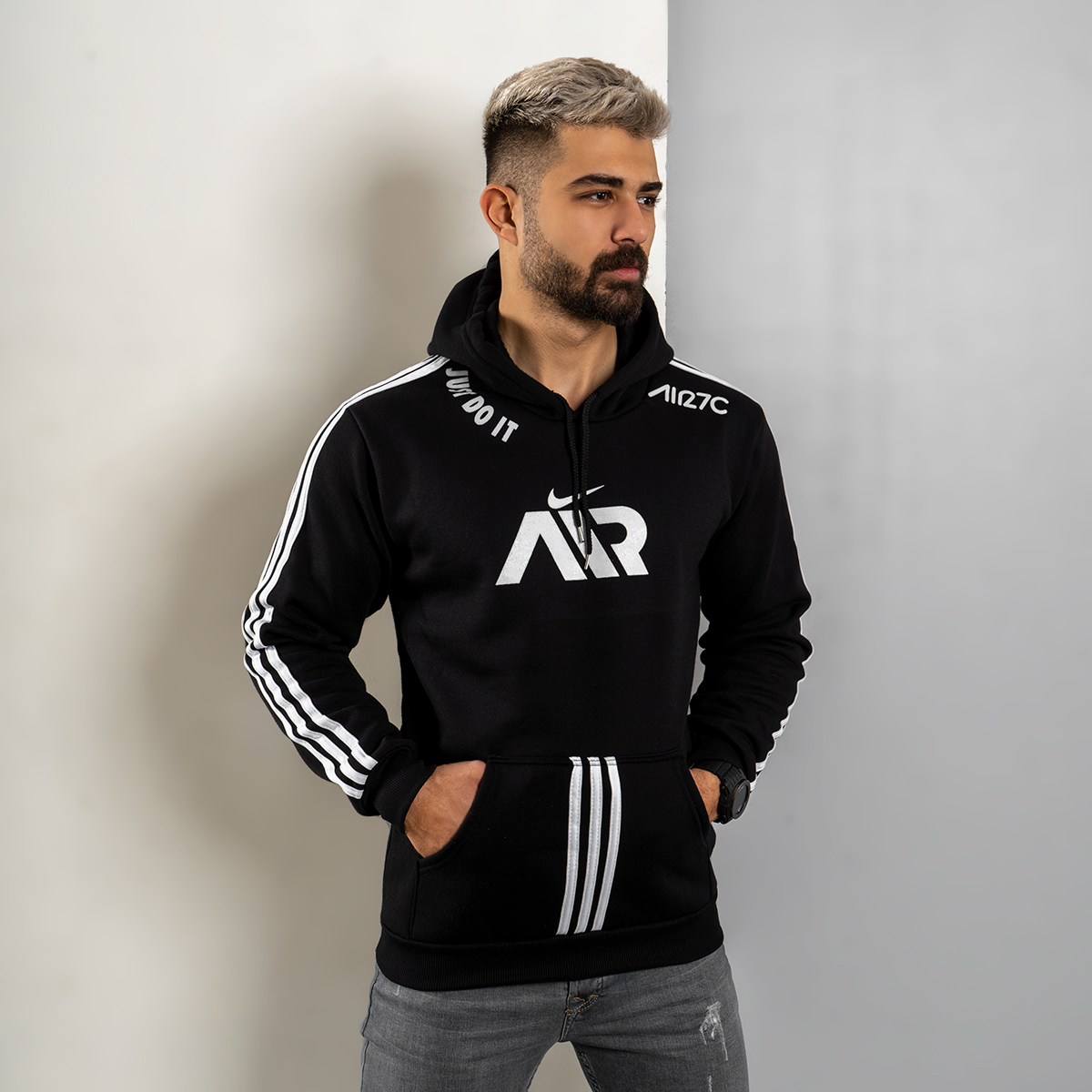 هودی NikeAir مشکی مردانه مدلHaman