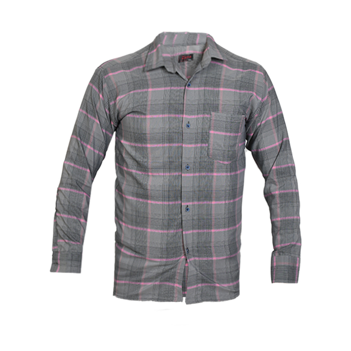 پیراهن مردانه طوسی تیره صورتی مدل ahora