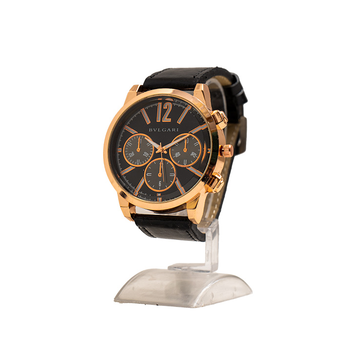 ساعت مچی مشکی طلایی مردانه مدل Bvlgari