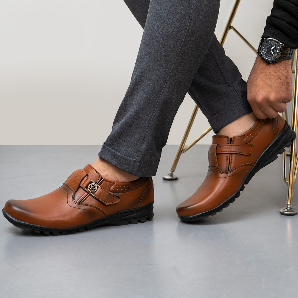 کفش مردانه عسلی مدل RAGA