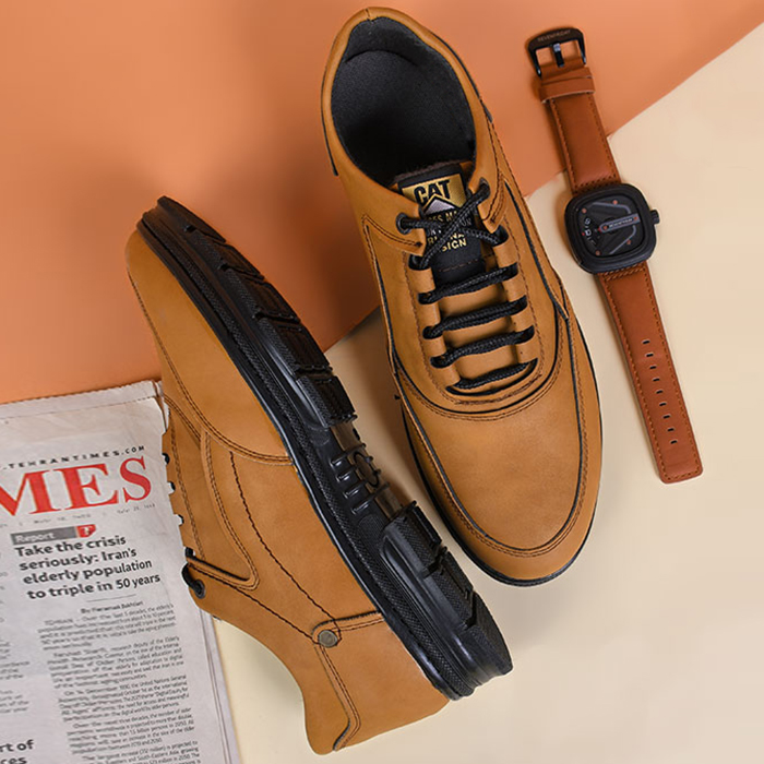 کفش مردانه CAT خردلی مدل Galin