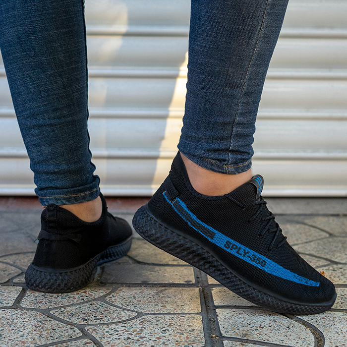 کفش ورزشی SPLY350 مشکی آبی زیره مشکی مردانه مدلYogi