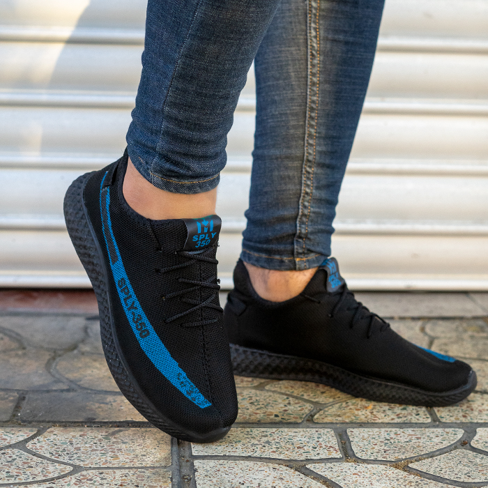 کفش ورزشی SPLY350 مشکی آبی زیره مشکی مردانه مدلYogi