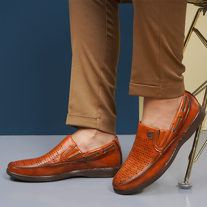 کفش کالج مردانه عسلی مدل Ariano