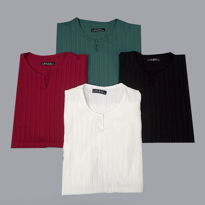 تیشرت مردانه زرشکی آستین کوتاه مدل Bardia