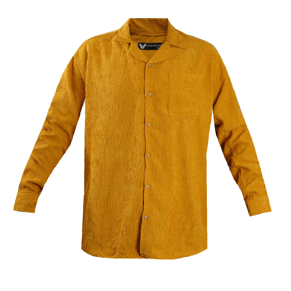 پیراهن مردانه کبریتی خردلی مدل Behtash