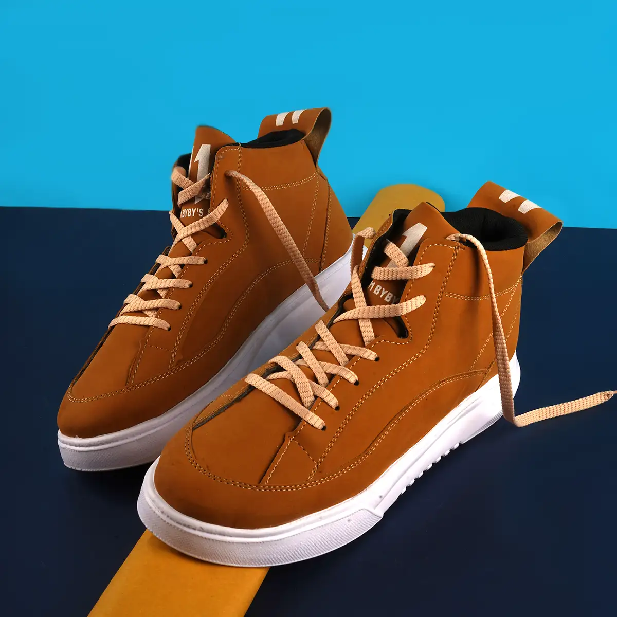 کفش ساقدار مردانه خردلی مدل 11qp