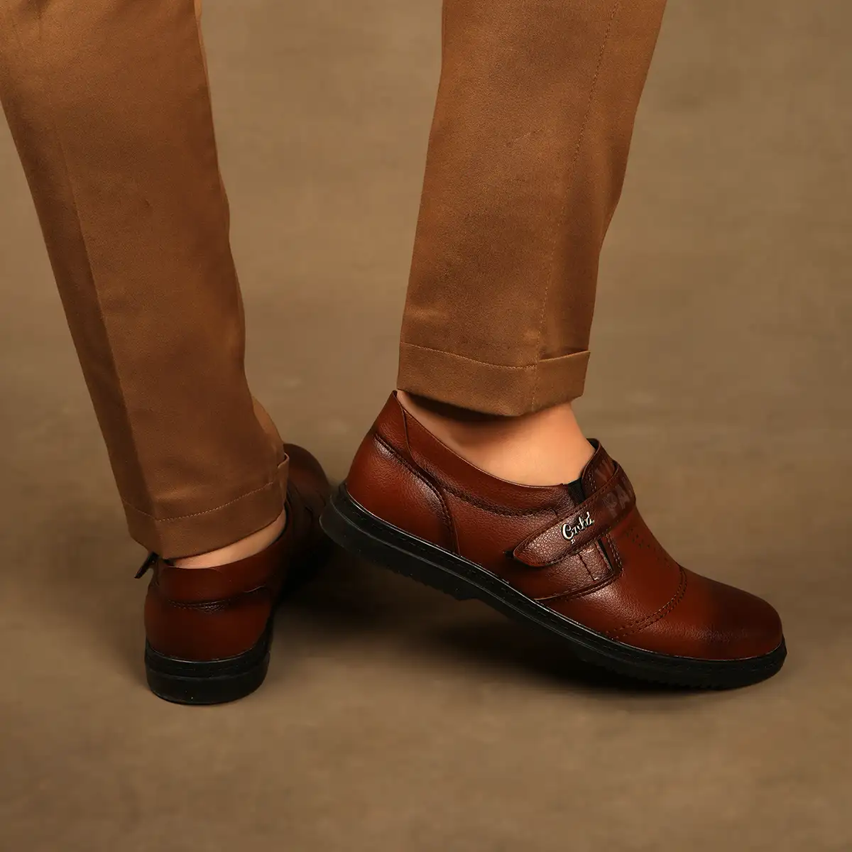 کفش رسمی مردانه عسلی مدل bahram