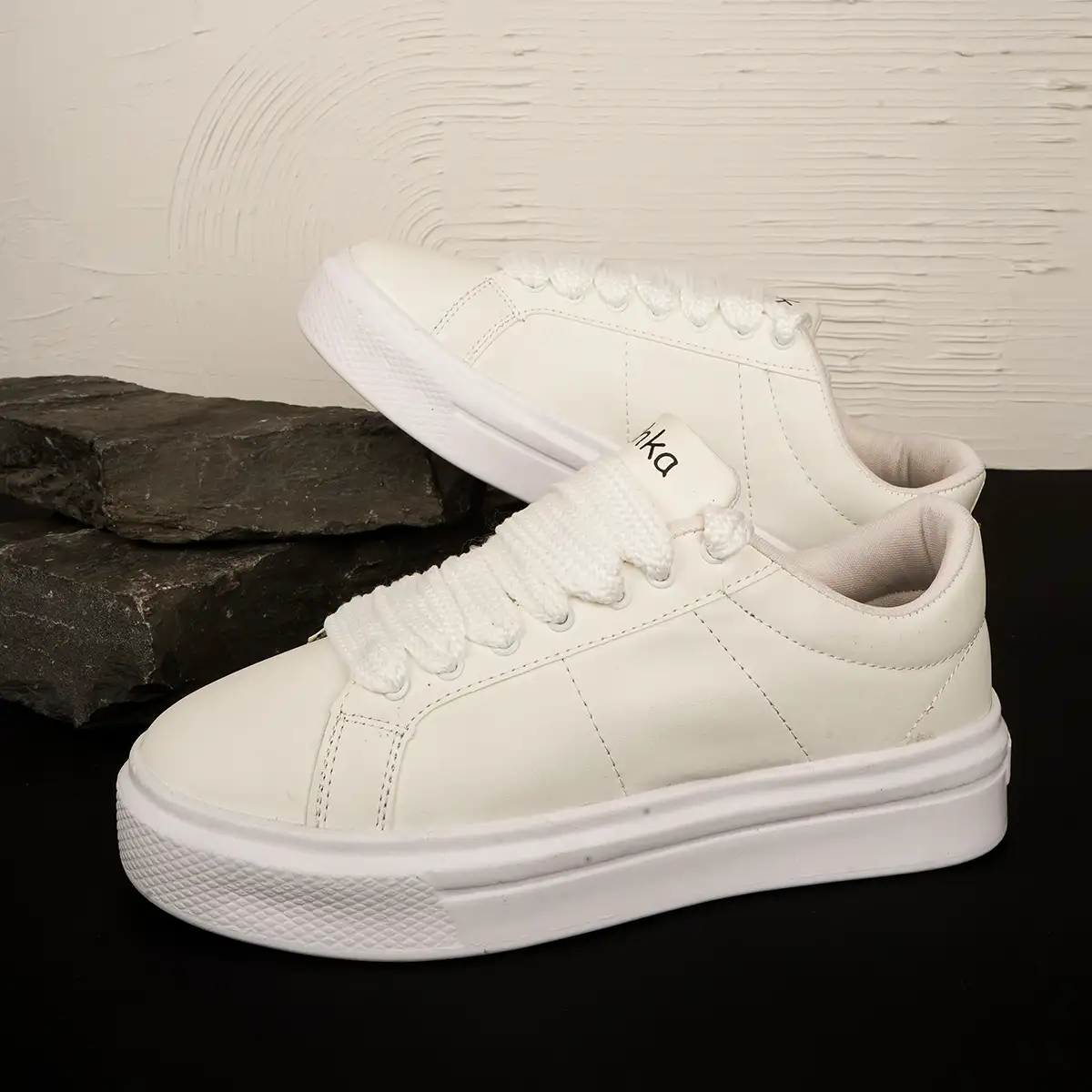 کفش تخت سفید مردانه مدل MANIN