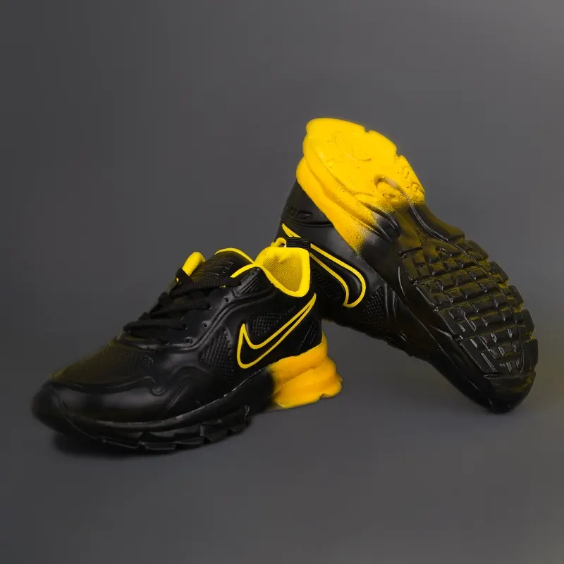 کفش ورزشی مردانه مشکی زرد مدل Arona