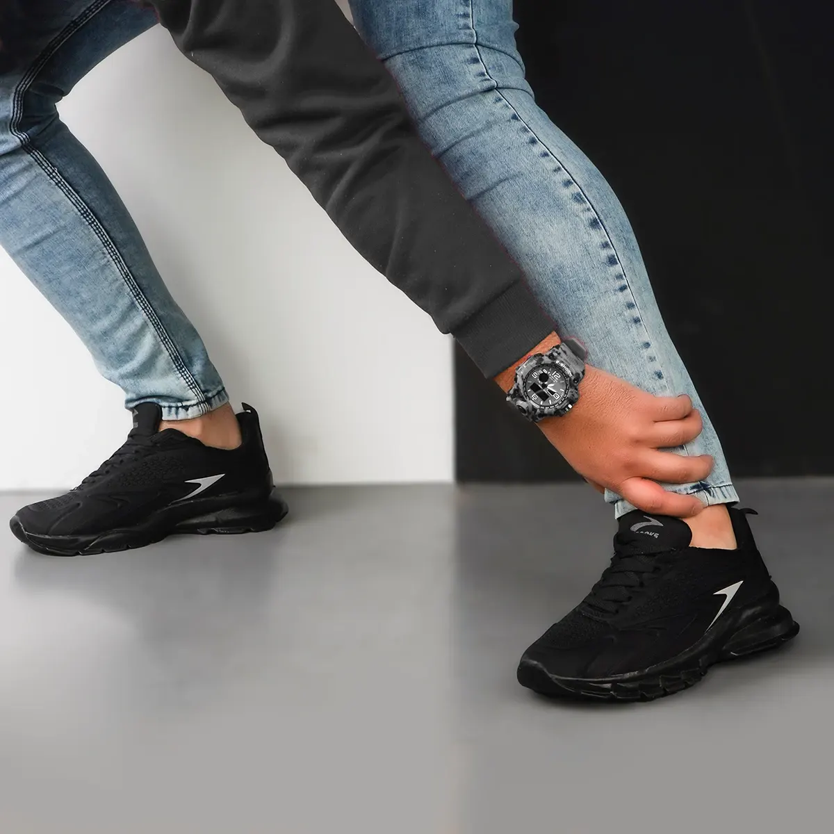 کفش ورزشی مردانه مشکی مدل marion