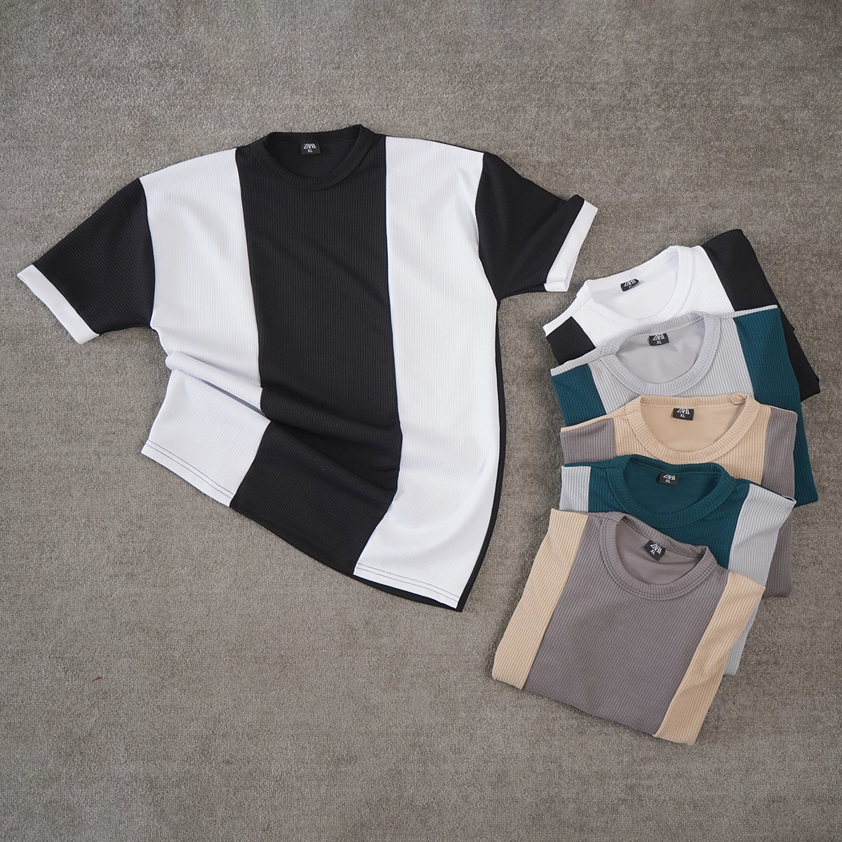 تیشرت مردانه سبز طوسی مدل Kaveh