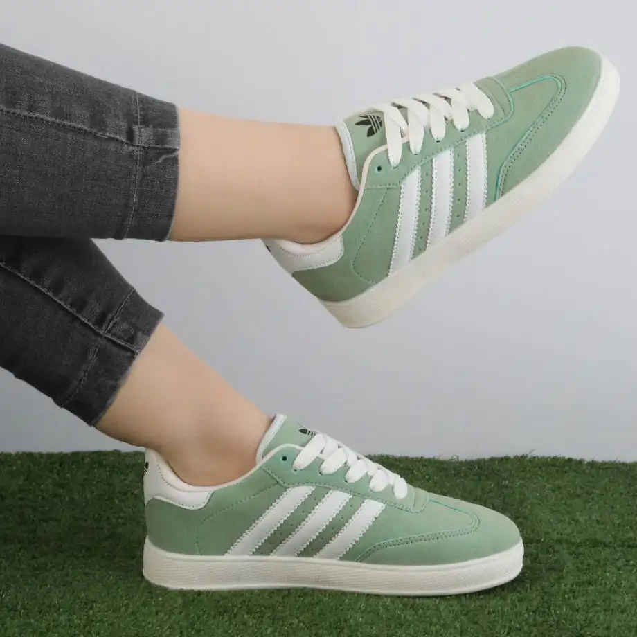 کفش تخت زنانه آدیداس سبز مدل Mehrnaz