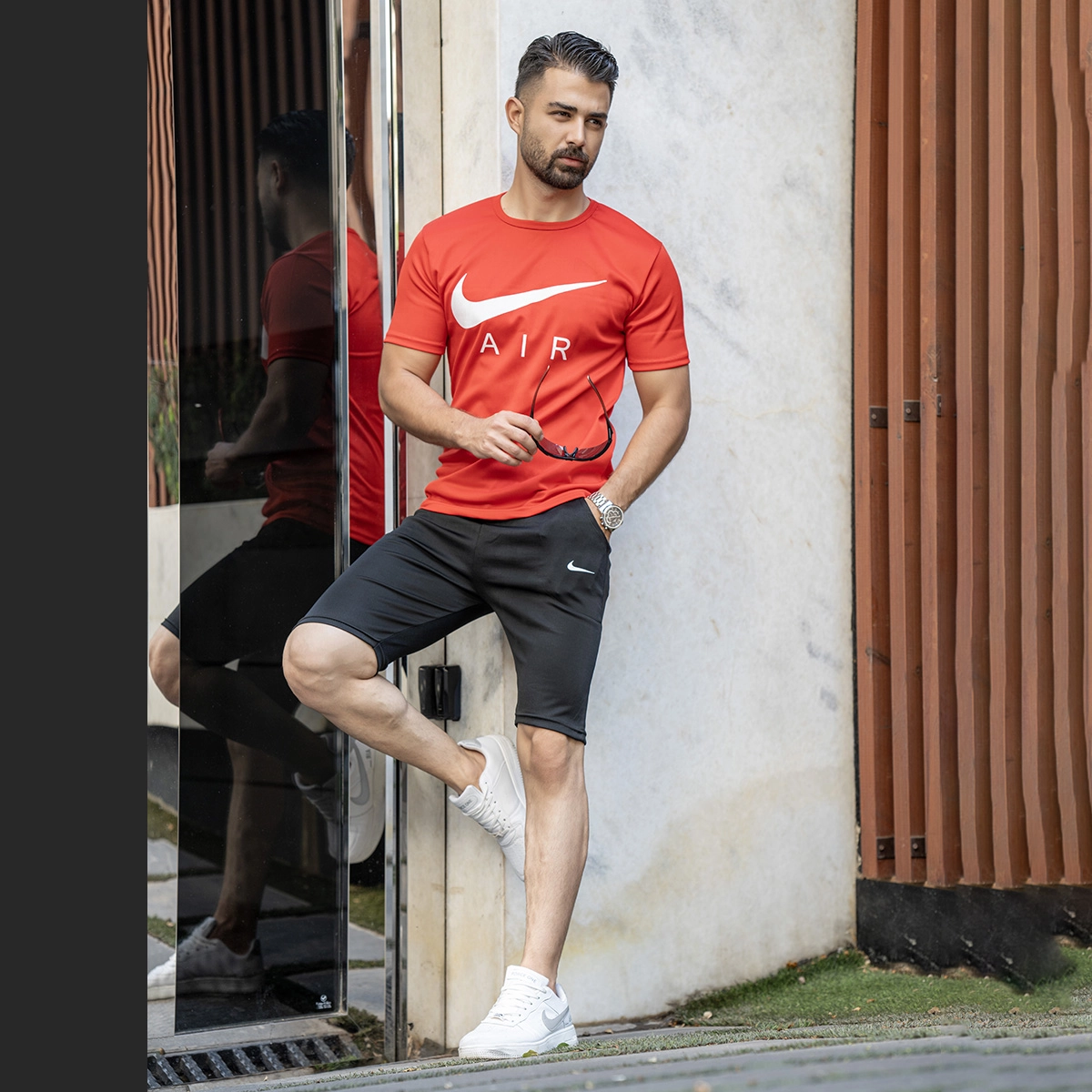 ست سه تیکه قرمز مردانه مدل Nike Air