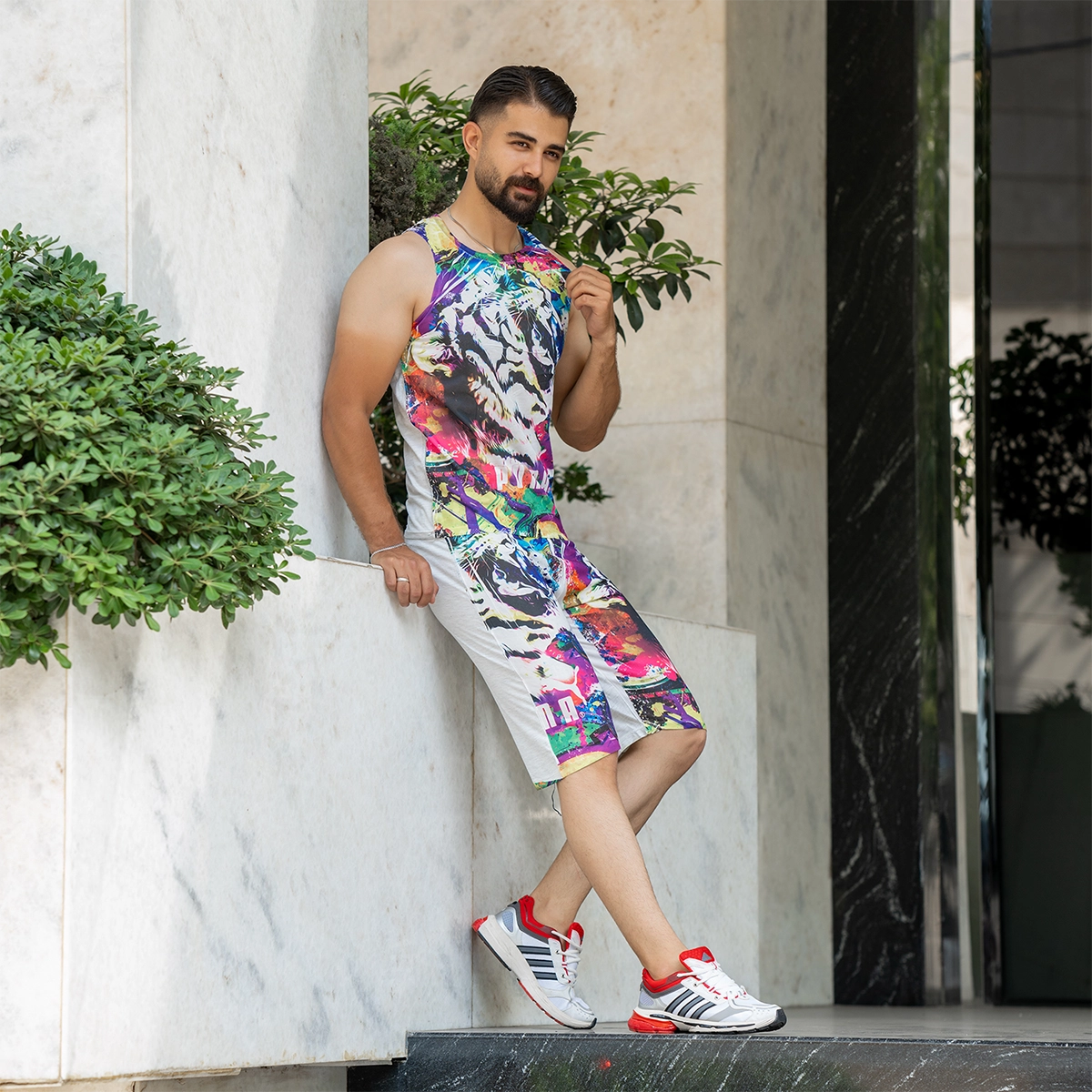 ست رکابی شلوارک مردانه طرح پوما